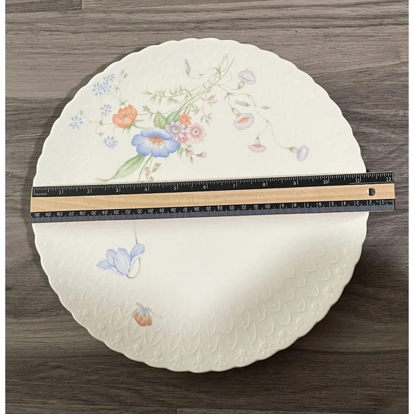 Mikasa Something Blue Bone China Floral‎ Flowers  Pie Plate 82051 Vintage Spring - Picture 3 of 3